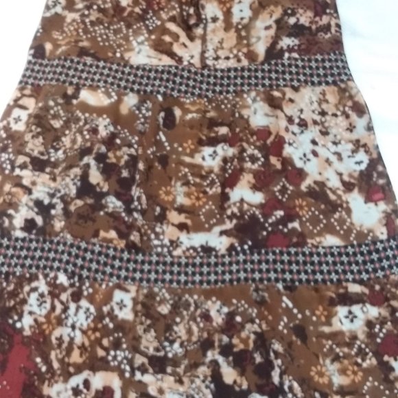 Sag Harbor Brown Boho Skirt-Size 24W - Picture 3 of 4